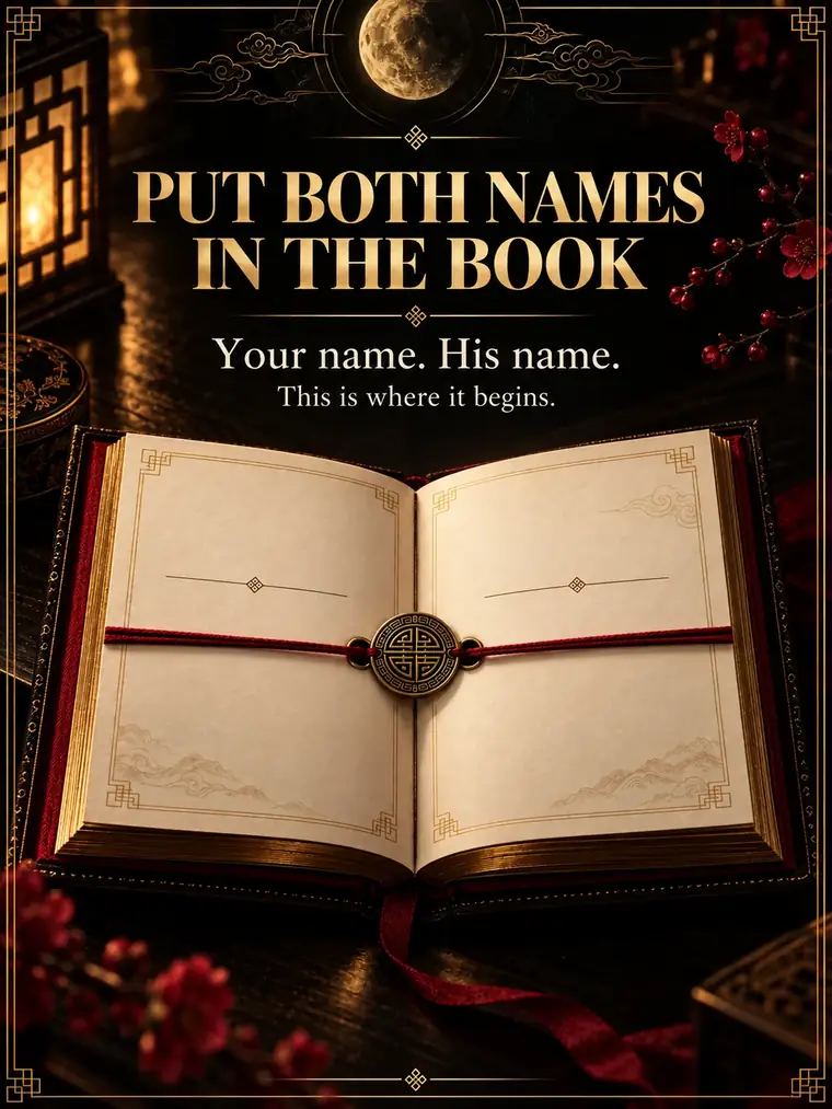 Put both names in the book — your name beside his