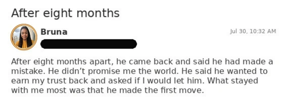 Story shared by a woman who used the Two-Name Ritual — 04