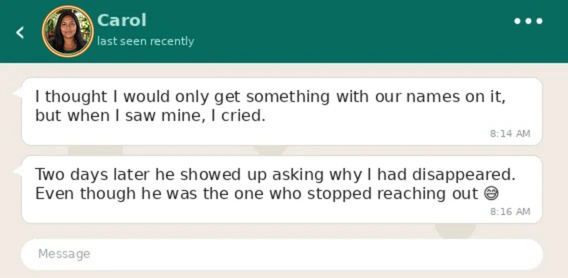 Story shared by a woman who used the Two-Name Ritual — 05